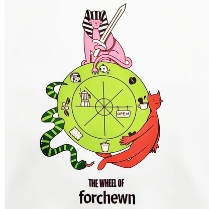 Wheel of Forchewn Fleece-lined Hoodie White