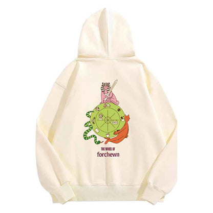 Wheel of Forchewn Fleece-lined Hoodie White